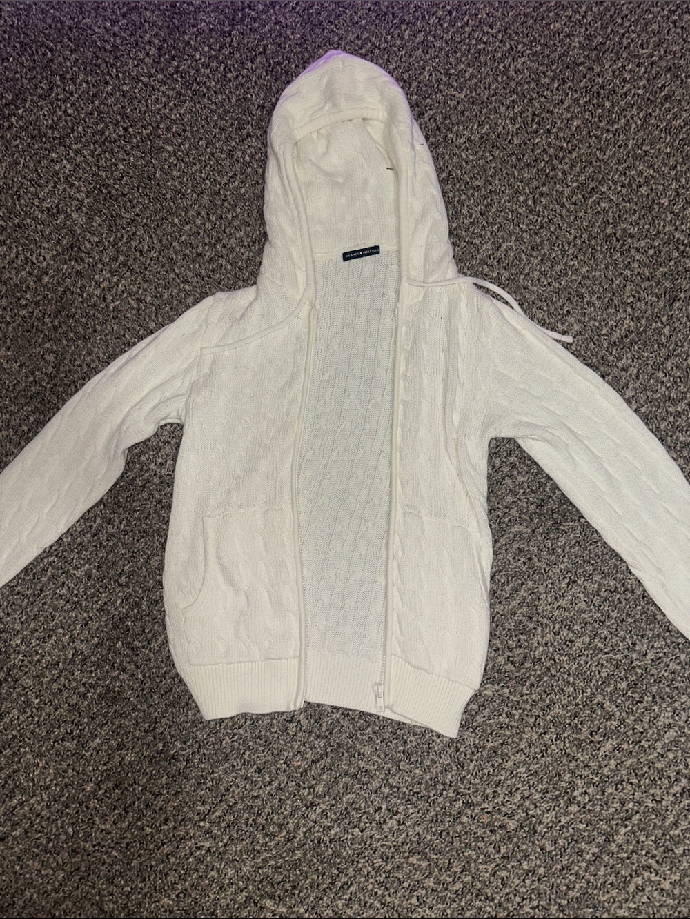 Brandy Melville Cream Cable Knit Sweater